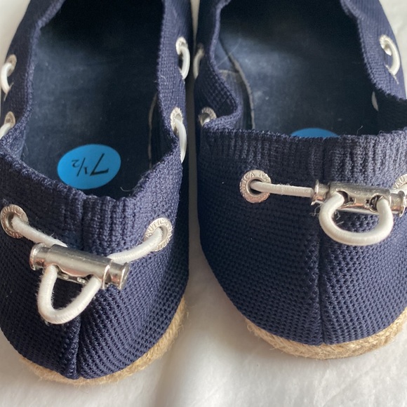 Nautica Navy Blue Knit Espadrilles Flats - Picture 5 of 10